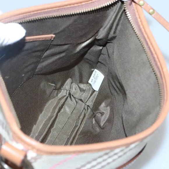 BURBERRY Nova Check Blue Label Shoulder Bag Canvas Beige - Picture 13 of 16